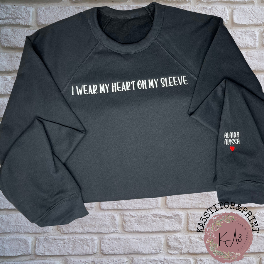 Heart on 2025 your sleeve sweatshirt